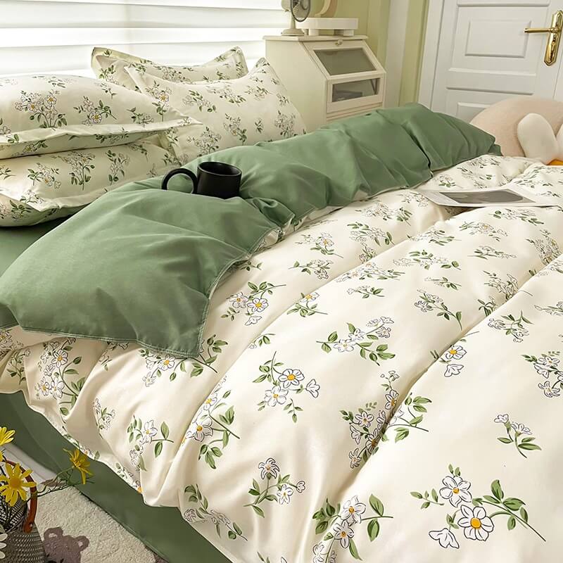 Vintage Chamomile Flower Bedding Set