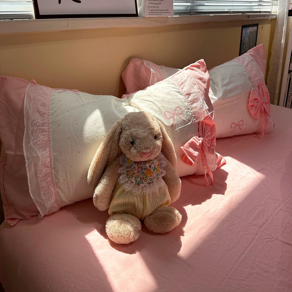 Giant Bow Coquette Aesthetic Bedding Set