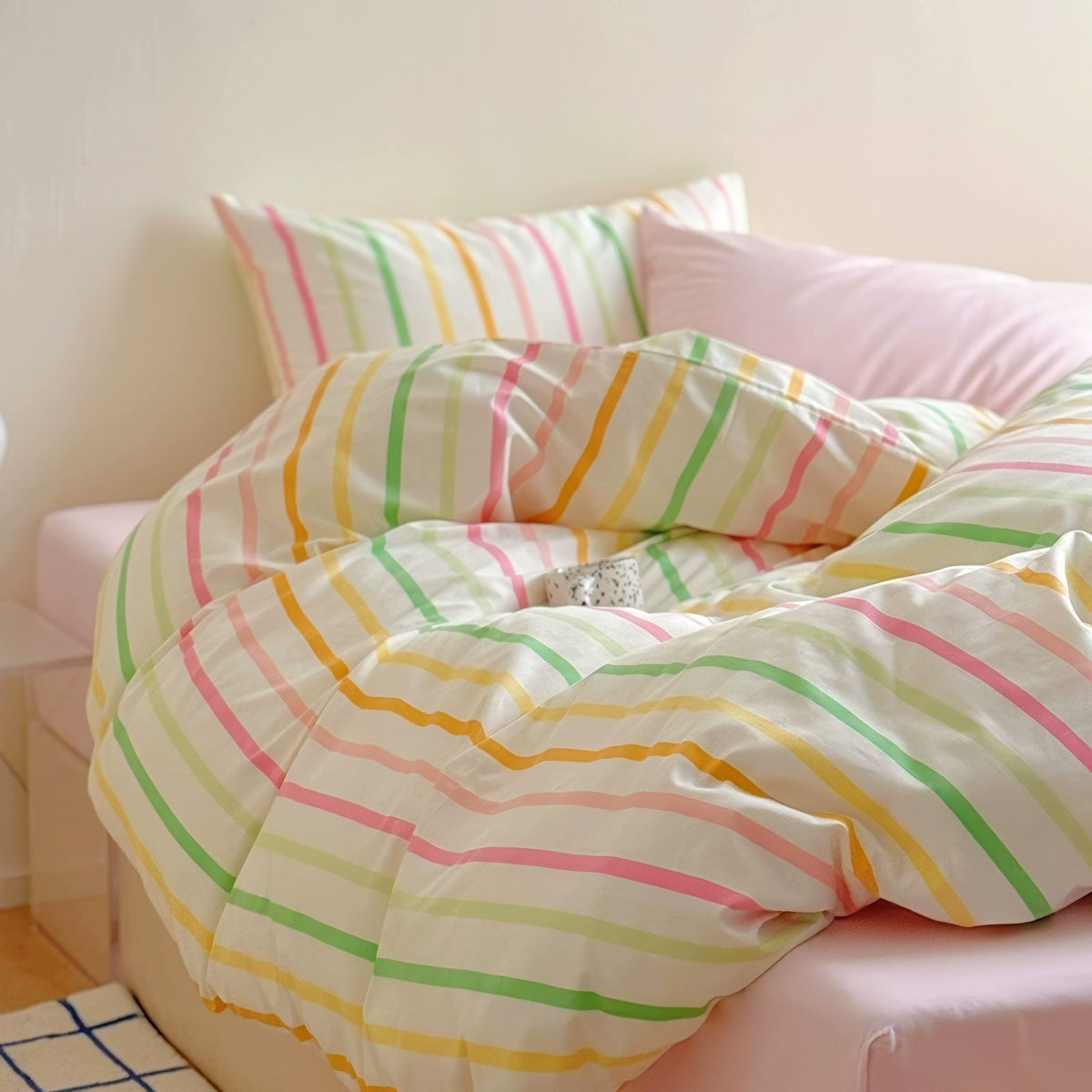 Colorful Pastel Stripes Bedding Set
